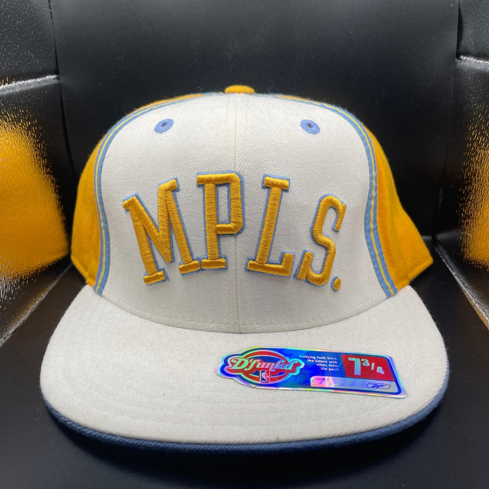 Retro Reebok Los Angeles Lakers MPLS Hat Size 7 3/4